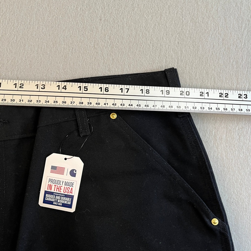 Carhartt B01 BLK Loose Fit Firm Duck Double Front Utility Work Pants Men 42x32 - Picture 5 of 9